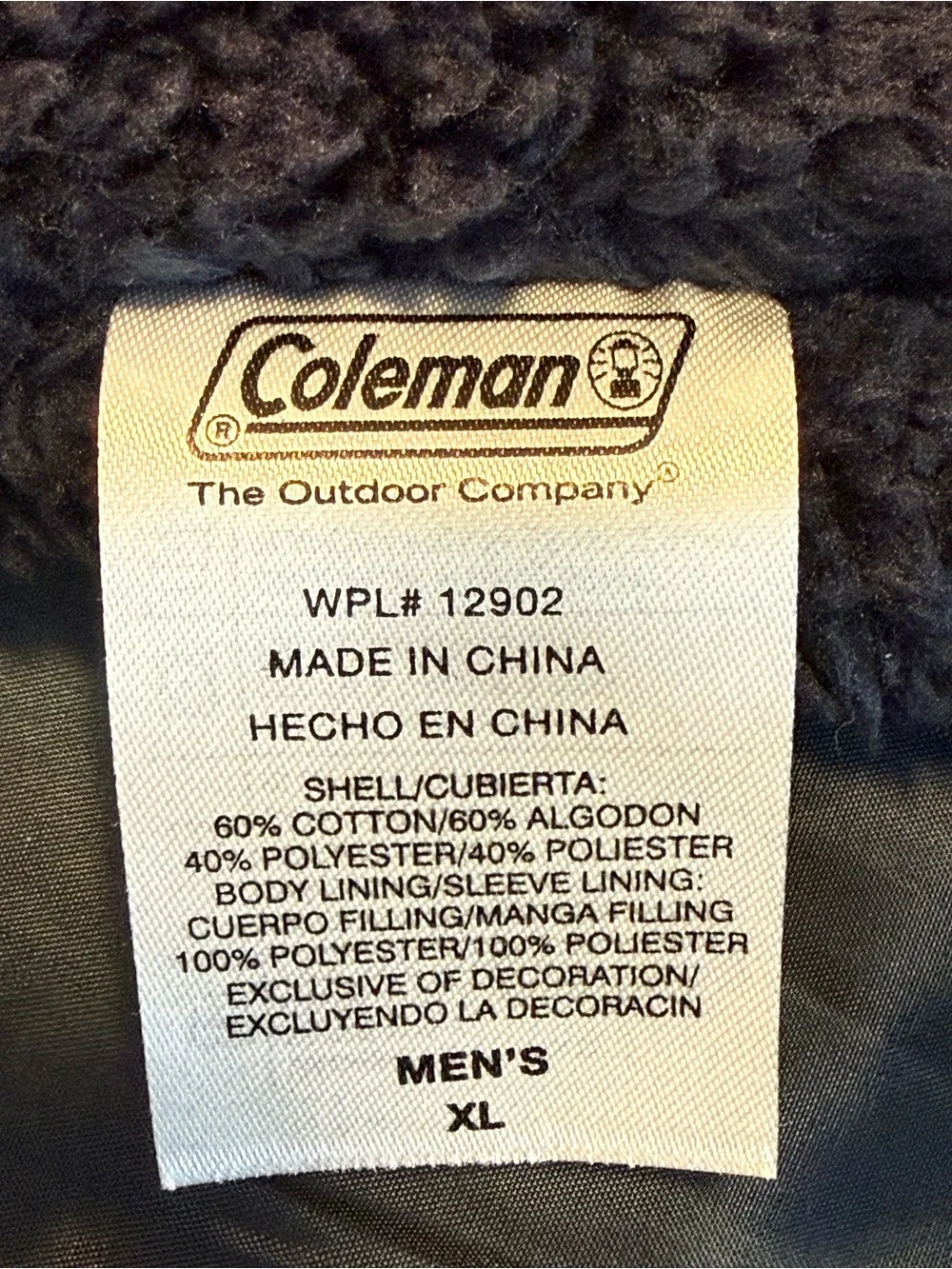 Coleman Navy Full-Zip Hooded Sherpa-Lined Sweater